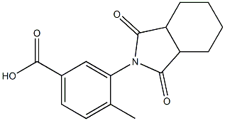 3-(1,3-dioxooctahydro-2H-isoindol-2-yl)-4-methylbenzoic acid Struktur