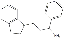 3-(2,3-dihydro-1H-indol-1-yl)-1-phenylpropan-1-amine Struktur