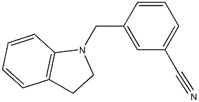 3-(2,3-dihydro-1H-indol-1-ylmethyl)benzonitrile Struktur