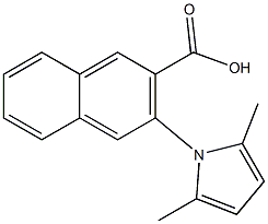 3-(2,5-dimethyl-1H-pyrrol-1-yl)naphthalene-2-carboxylic acid Struktur