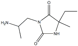 3-(2-aminopropyl)-5-ethyl-5-methylimidazolidine-2,4-dione Struktur