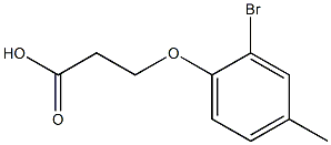 3-(2-bromo-4-methylphenoxy)propanoic acid Struktur