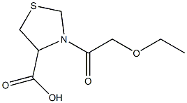 3-(2-ethoxyacetyl)-1,3-thiazolidine-4-carboxylic acid Struktur