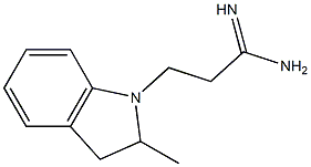 3-(2-methyl-2,3-dihydro-1H-indol-1-yl)propanimidamide Struktur