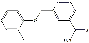 3-(2-methylphenoxymethyl)benzene-1-carbothioamide Struktur