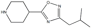 3-(2-methylpropyl)-5-(piperidin-4-yl)-1,2,4-oxadiazole Struktur