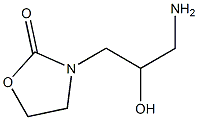 3-(3-amino-2-hydroxypropyl)-1,3-oxazolidin-2-one Struktur