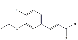 3-(3-ethoxy-4-methoxyphenyl)prop-2-enoic acid Struktur