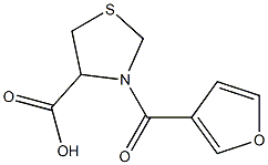 3-(3-furoyl)-1,3-thiazolidine-4-carboxylic acid Struktur