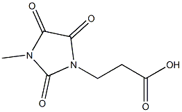 3-(3-methyl-2,4,5-trioxoimidazolidin-1-yl)propanoic acid Struktur