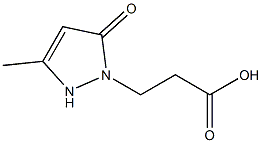 3-(3-methyl-5-oxo-2,5-dihydro-1H-pyrazol-1-yl)propanoic acid Struktur