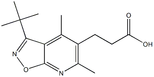 3-(3-tert-butyl-4,6-dimethylisoxazolo[5,4-b]pyridin-5-yl)propanoic acid Struktur