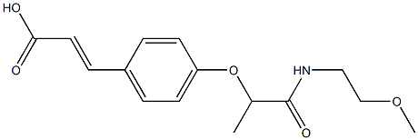 3-(4-{1-[(2-methoxyethyl)carbamoyl]ethoxy}phenyl)prop-2-enoic acid Struktur