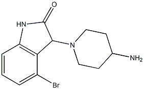 3-(4-aminopiperidin-1-yl)-4-bromo-2,3-dihydro-1H-indol-2-one Struktur