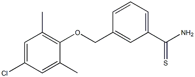 3-(4-chloro-2,6-dimethylphenoxymethyl)benzene-1-carbothioamide Struktur