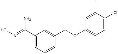 3-(4-chloro-3-methylphenoxymethyl)-N'-hydroxybenzene-1-carboximidamide Struktur