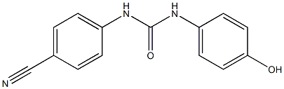 3-(4-cyanophenyl)-1-(4-hydroxyphenyl)urea Struktur