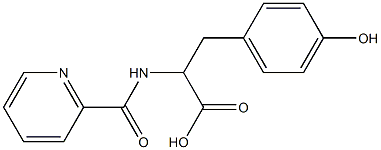 3-(4-hydroxyphenyl)-2-[(pyridin-2-ylcarbonyl)amino]propanoic acid Struktur