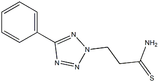 3-(5-phenyl-2H-1,2,3,4-tetrazol-2-yl)propanethioamide Struktur