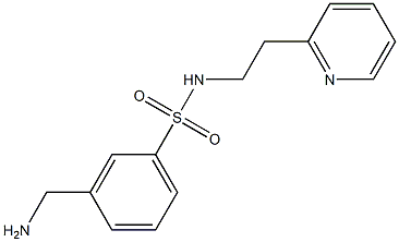 3-(aminomethyl)-N-(2-pyridin-2-ylethyl)benzenesulfonamide Struktur