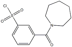 3-(azepan-1-ylcarbonyl)benzene-1-sulfonyl chloride Struktur