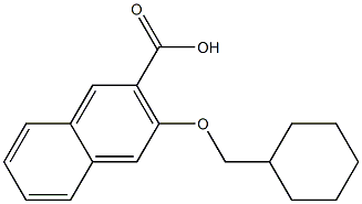 3-(cyclohexylmethoxy)naphthalene-2-carboxylic acid Struktur