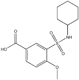 3-(cyclohexylsulfamoyl)-4-methoxybenzoic acid Struktur