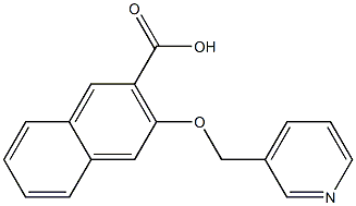 3-(pyridin-3-ylmethoxy)naphthalene-2-carboxylic acid Struktur