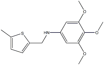 3,4,5-trimethoxy-N-[(5-methylthiophen-2-yl)methyl]aniline Struktur