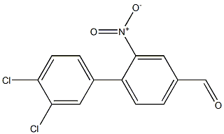 3',4'-dichloro-2-nitro-1,1'-biphenyl-4-carbaldehyde Struktur