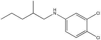 3,4-dichloro-N-(2-methylpentyl)aniline Struktur