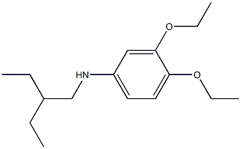 3,4-diethoxy-N-(2-ethylbutyl)aniline Struktur