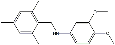 3,4-dimethoxy-N-[(2,4,6-trimethylphenyl)methyl]aniline Struktur