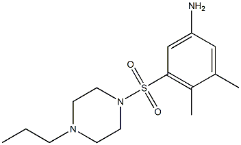 3,4-dimethyl-5-[(4-propylpiperazine-1-)sulfonyl]aniline Struktur