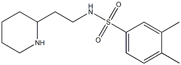 3,4-dimethyl-N-[2-(piperidin-2-yl)ethyl]benzene-1-sulfonamide Struktur