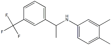 3,4-dimethyl-N-{1-[3-(trifluoromethyl)phenyl]ethyl}aniline Struktur