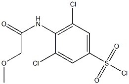 3,5-dichloro-4-(2-methoxyacetamido)benzene-1-sulfonyl chloride Struktur