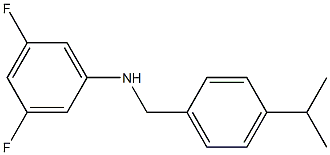 3,5-difluoro-N-{[4-(propan-2-yl)phenyl]methyl}aniline Struktur