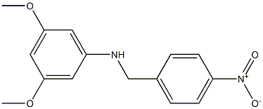 3,5-dimethoxy-N-[(4-nitrophenyl)methyl]aniline Struktur