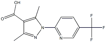 3,5-dimethyl-1-[5-(trifluoromethyl)pyridin-2-yl]-1H-pyrazole-4-carboxylic acid Struktur