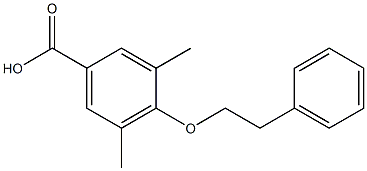 3,5-dimethyl-4-(2-phenylethoxy)benzoic acid Struktur