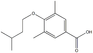 3,5-dimethyl-4-(3-methylbutoxy)benzoic acid Struktur