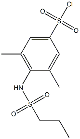 3,5-dimethyl-4-(propane-1-sulfonamido)benzene-1-sulfonyl chloride Struktur