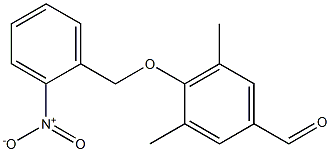 3,5-dimethyl-4-[(2-nitrophenyl)methoxy]benzaldehyde Struktur