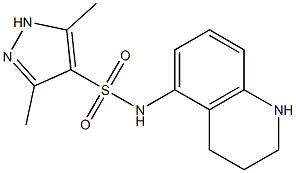 3,5-dimethyl-N-(1,2,3,4-tetrahydroquinolin-5-yl)-1H-pyrazole-4-sulfonamide Struktur