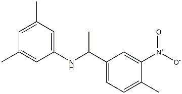 3,5-dimethyl-N-[1-(4-methyl-3-nitrophenyl)ethyl]aniline Struktur