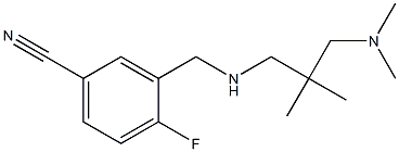 3-[({2-[(dimethylamino)methyl]-2-methylpropyl}amino)methyl]-4-fluorobenzonitrile Struktur