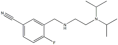 3-[({2-[bis(propan-2-yl)amino]ethyl}amino)methyl]-4-fluorobenzonitrile Struktur