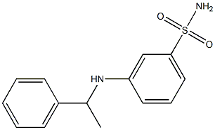 3-[(1-phenylethyl)amino]benzene-1-sulfonamide Struktur