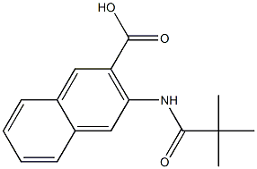 3-[(2,2-dimethylpropanoyl)amino]-2-naphthoic acid Struktur